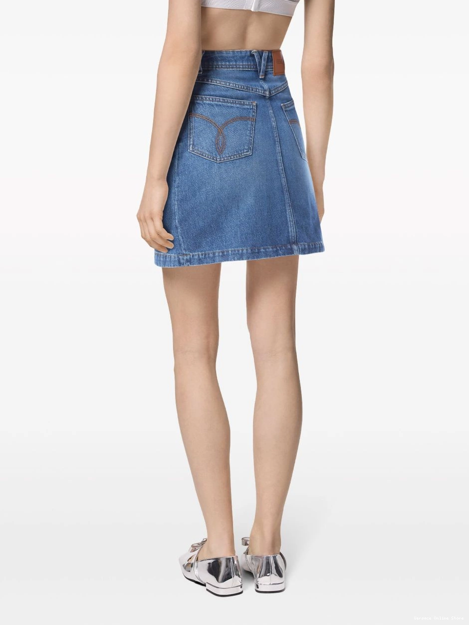 Cheap Versace mini skirt A-line denim Women 0630